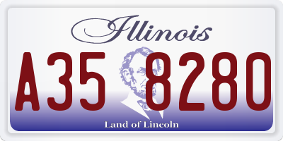 IL license plate A358280