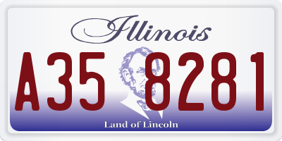 IL license plate A358281