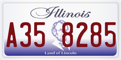 IL license plate A358285