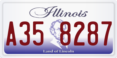 IL license plate A358287