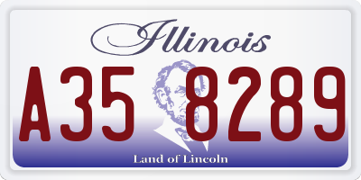 IL license plate A358289