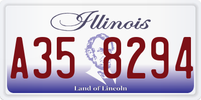 IL license plate A358294