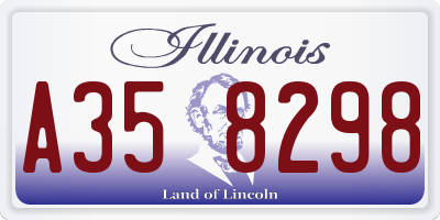 IL license plate A358298