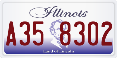 IL license plate A358302