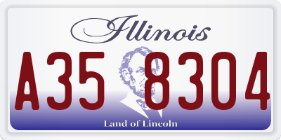 IL license plate A358304