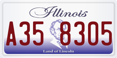 IL license plate A358305