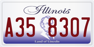 IL license plate A358307