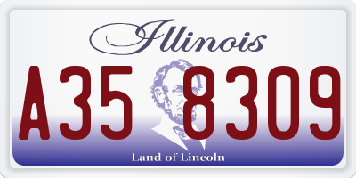 IL license plate A358309