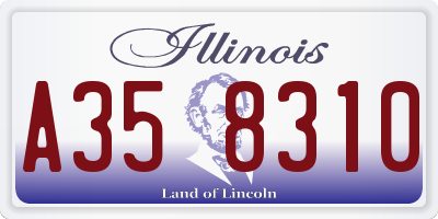 IL license plate A358310