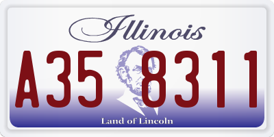 IL license plate A358311