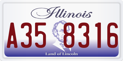 IL license plate A358316