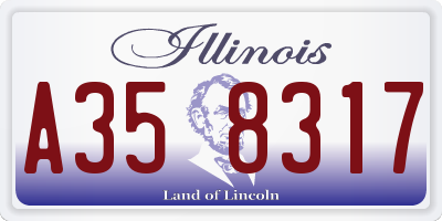 IL license plate A358317