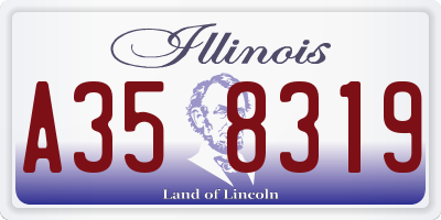 IL license plate A358319