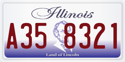 IL license plate A358321