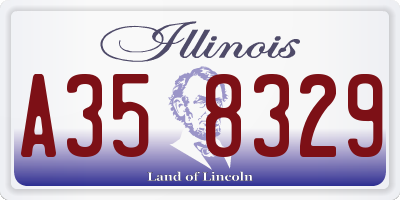 IL license plate A358329