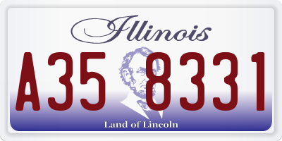 IL license plate A358331
