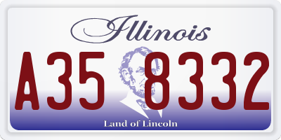 IL license plate A358332