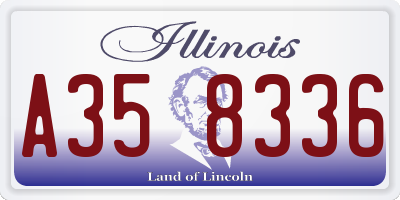 IL license plate A358336