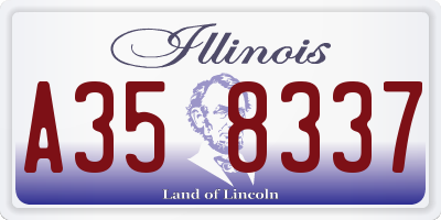 IL license plate A358337