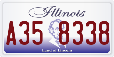 IL license plate A358338