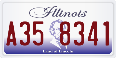 IL license plate A358341