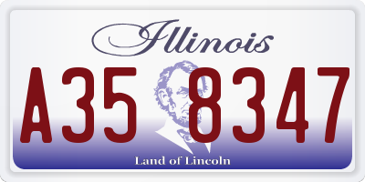 IL license plate A358347