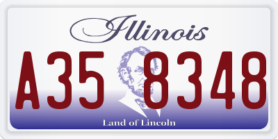 IL license plate A358348