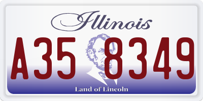 IL license plate A358349
