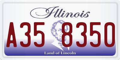 IL license plate A358350