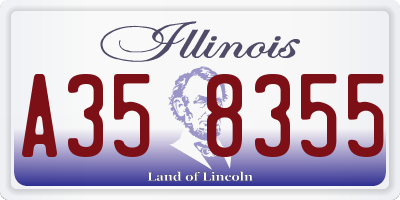 IL license plate A358355