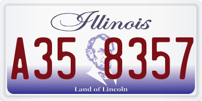 IL license plate A358357