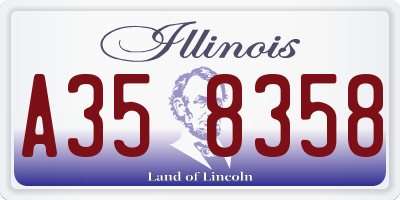 IL license plate A358358