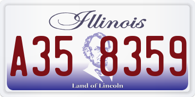 IL license plate A358359