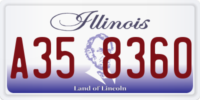 IL license plate A358360