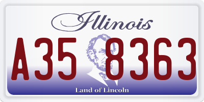 IL license plate A358363
