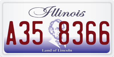 IL license plate A358366