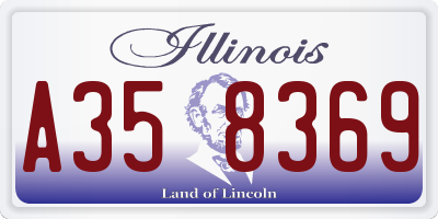 IL license plate A358369