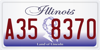 IL license plate A358370