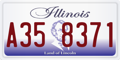 IL license plate A358371
