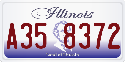 IL license plate A358372