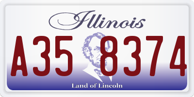 IL license plate A358374