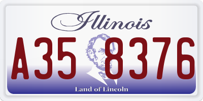 IL license plate A358376