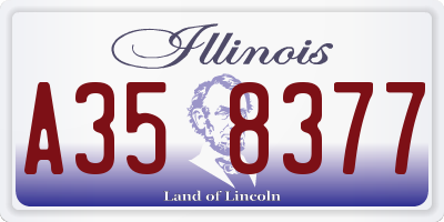 IL license plate A358377