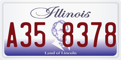 IL license plate A358378