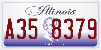 IL license plate A358379