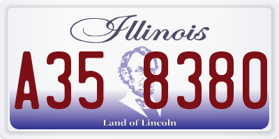 IL license plate A358380