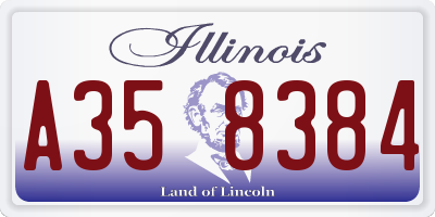 IL license plate A358384