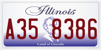 IL license plate A358386