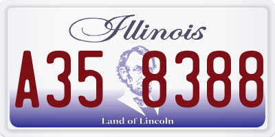 IL license plate A358388