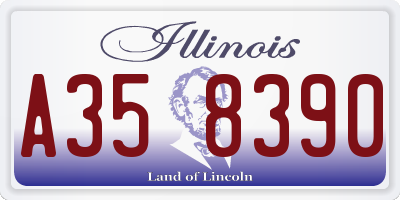 IL license plate A358390